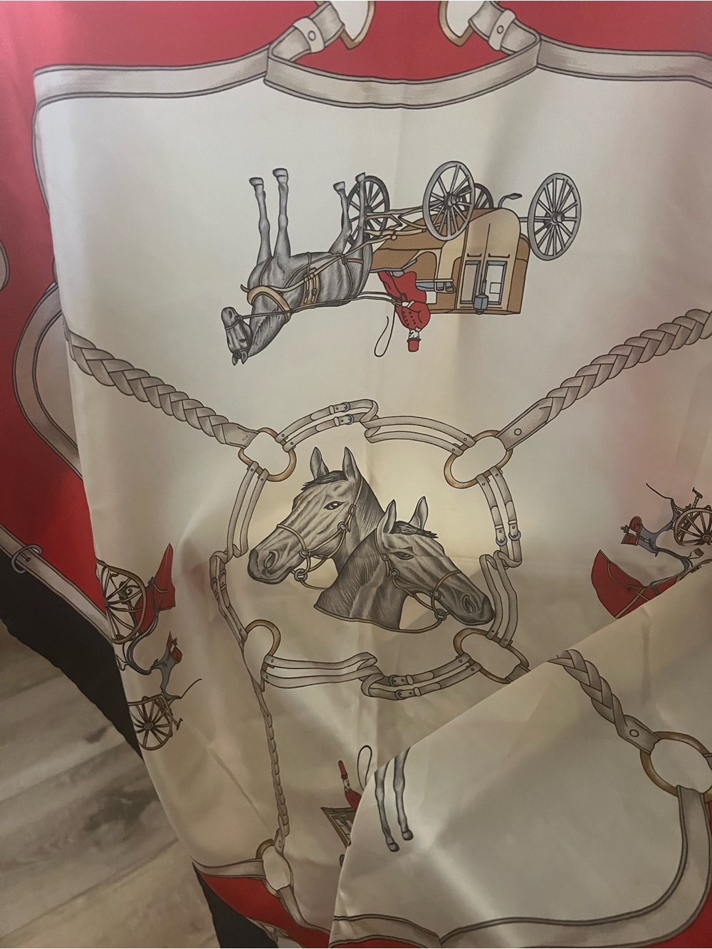 Celine Horse & Carriage Silk Scarf!! - Picture 3 of 4